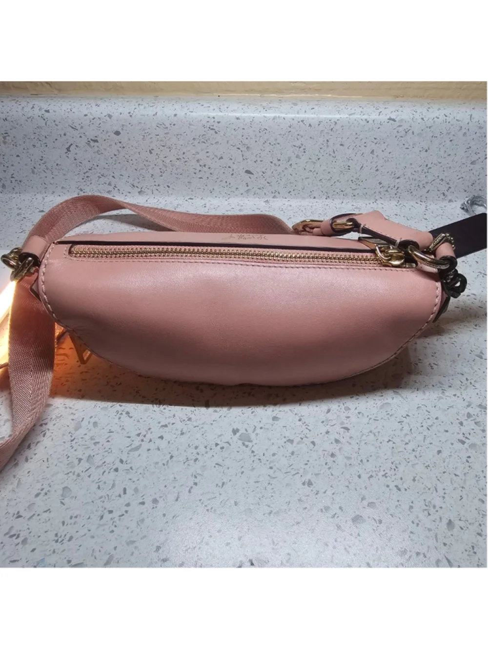 COACH x Selena Gomez Limited Edition Pink Leather Belt Bag (39315)